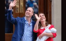 The Duke and Duchess of Cambridge and their newborn son on 23 April 2018. Picture: Kensington Palace/Twitter