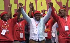 FILE: EFF Leader Julius Malema and the Economic Freedom Fighters. Picture:Vumani Mkhize/EWN.