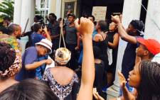 FILE: Rhodes University protesting on campus ahead of media address on 23 March 2015. Picture: Masa Kekana/EWN.