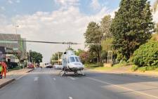 A woman was airlifted to hospital after she was injured in a hit-and-run incident in Ferndale, Johannesburg on 24 January 2022. Picture: @ER24EMS/Twitter