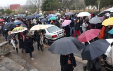 Rhodes students march in honour of Khensani Maseko on 7 August 2018. Picture: @Rhodes_Uni/Twitter