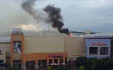 A fire broke out at Gateway Mall earlier today. Picture: Arrive Alive Twitter:@_ArriveAlive