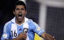 Manchester City's Argentine striker Sergio Aguero. Picture: AFP.