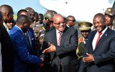 President Zuma is welcomed by President Pierre Nkurunziza on arrival at the Bujumbura international Airport in the Republic of Burundi. Picture: GCIS.