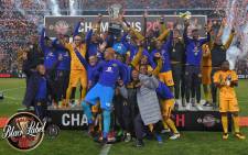 Kaizer Chiefs beat Orlando Pirates 1-0 to become the 2017 Carling Black Label Champions. Picture: @blacklabelsa.