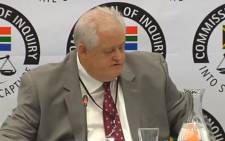 A screengrab of former Bosasa chief operations officer Angelo Agrizzi giving testimony at the Zondo Commission on 18 January 2019.