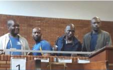Phumlani Tshabalala, Mzandile Master Mbatha, Mduduzi Richard Sithole and Mbongiseni Cyprian Langa are some of the group that escaped from Springs Magistrates Court. Picture: SAPS.
