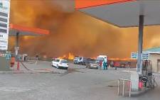 An intense wildfire in Daniëlskuil, Northern Cape, on 23 September 2023. Picture: Screenshot/Facebook

