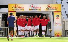 Ajax Cape Town players walk out of the tunnel for a GladAfrica Championship match. Picture: @OfficialPSL/Twitter