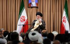 A file picture showing Iran’s supreme leader, Ayatollah Ali Khamenei, during a meeting in Tehran in which he restated his country’s red lines for a nuclear deal with world powers on 23 June, 2015. Picture: AFP.