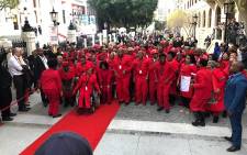 FILE: Members of the EFF arrive at Parliament ahead of Sona on 20 June 2019. Picture: EWN