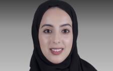 An undated handout image made available by United Arab Emirates News Agency (WAM) on 10 February 2016 shows 22-year old Shamma al-Mazrouei, who was appointed as the United Arab Emirates' new state minister for youth. Picture: Stringer/Wam/AFP.