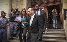 Members of Shrien Dewani's legal team leaving the Western Cape High Court on 30 October 2014. Picture: Thomas Holder/EWN