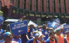 Hundreds of DA members marched on the capital, demanding that Social Development Minister Bathabile Dlamini step down. Picture: EWN.