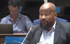A screengrab shows Vuyo Jack at the PIC inquiry on 4 March 2019. 