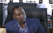 A screengrab of former Free State MEC Mosebenzi Zwane appearing at the state capture inquiry on 11 December 2020. Picture: SABC/YouTube
