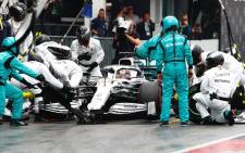 Mercedes driver Lewis Hamilton pits during the German Grand Prix on 28 July 2019. Picture: @MercedesAMGF1/Twitter