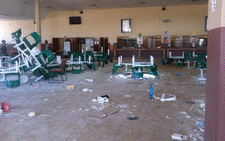 FILE: While students are protesting outside, the NWU Mafikeng Campus' canteen has been vandalised & looted. Picture: Mia Lindeque/EWN.