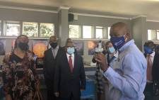 Minister of Science and Innovation Blade Ndzimande at the launch of the 24-hour space weather regional warning centre at the South African National Space Agency in Hermanus on 9 March 2021. Picture: Graig-Lee Smith/Eyewitness News
