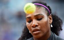 FILE: Serena Williams reacts to losing a point. Picture: AFP.