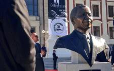 A bronze bust of Nelson Mandela was unveiled outside Parliament on 28 April 2014. Picture: Rahima Essop/EWN.