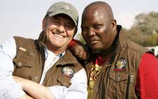 Leon Schuster and Kenneth Nkosi in the movie Mad Buddies. Picture: Touchstone Pictures