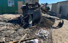 The wreckage of a home following a fire in Langa, Cape Town on 17 April 2022. Picture: Lauren Isaacs/Eyewitness News