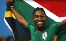 Caster Semenya celebrates winning the Women's 800m Final at the Rio 2016 Olympic Games.  Picture: AFP
