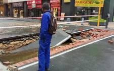 Water main bursts in Long Street, Cape Town Image: Supplied