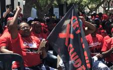 Social justice activists demonstrated outside Parliament on 24 February 2020 against SA’s high unemployment rate during what they called the real jobs summit. Picture: Kevin Brandt/EWN. 