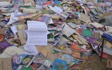 Destroyed textbooks were discovered in Limpopo province on 23 June, 2012.