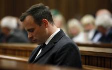 FILE: Oscar Pistorius in his murder trial at the High Court in Pretoria on 6 July 2016. Picture: AFP