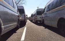 Minibus taxis blockade the N3 North approaching Alexandra during a protest on 8 November 2017. Picture: EWN Traffic