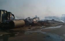 FILE: Its understood the fire broke out in one of the shacks and spread rapidly. Picture: @RobertMulaudzi.