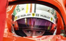 Ferrari's German driver Sebastian Vettel sits in his car at the pits at the Interlagos racetrack in Sao Paulo, Brazil on 10 November 2018, on the eve of the Brazil Formula One Grand Prix. Picture: AFP
