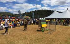 ANC supporters have converged at the CN Phatudi TVET College outside Burgersfort for President Jacob Zuma’s address. Picture: Pelani Phakgadi/EWN.