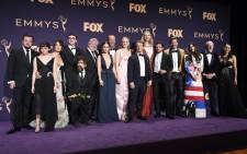 Cast and crew of 'Game of Thrones' pose with awards for Outstanding Drama Series in the press room during the 71st Emmy Awards at Microsoft Theater on 22 September 2019 in Los Angeles, California. Picture: AFP