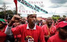 Cosatu begins its march against job losses at Mary Fitzgerald Square in Johannesburg with protest songs and dancing on 13 February 2019. Picture: Thomas Holder/EWN