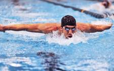 Michael Phelps was not at his sharpest suffered a narrow loss to his old rival Ryan Lochte in his comeback. Picture: Facebook.