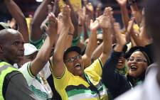 ANC members celebrate as the party’s new top six is announced at the 54th national conference on 18 December 2017. Picture: Sethembiso Zulu/EWN
