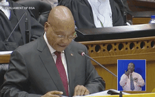 A screen grab of President Jacob Zuma addressing parliament on 18 February 2016 during his reply to the State of the Nation debate. Picture: YouTube.
