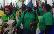 CELEBRATING: Members of mining union Amcu. The union has signed three-year wage deals with some of South Africa's largest platinum miners. Picture: EWN/Mia Lindeque