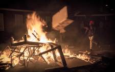 Students burnt almost anything they could get their hands on including rubbish and furniture from their residences. Picture: Thomas Holder/EWN