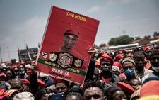 Crowds of EFF supporters attended the EFFs final Tshela Thupa rally at Kideo Car Wash in Katlehong on 29 October 2021 ahead of the local government elections on 1 November 2021. Picture: Xanderleigh Dookey Makhaza/Eyewitness News