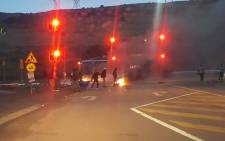 All the exits out of Atteridgeville blocked by xenophobia protesters on 24 February 2017. Picture: Twitter/@EWNTraffic.
