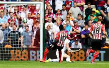 Southampton's Sadio Mane scored the fastest ever Premier League hat-trick against Aston Villa on 16 May 2015. Picture: Premier League.