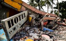 A collapsed hotel in Juchitan de Zaragoza, Oaxaca, Mexico following an 8.2 magnitude earthquake on 8 September, 2017. Picture: AFP.