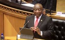 President Cyril Ramaphosa delivers his State of the Nation Address in Parliament on 11 February 2021. Picture: GCIS