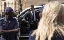 Oscar Pistorius arrives in the Pretoria High Court for his sentencing on 16 October 2014. Picture: Christa Eybers/EWN
