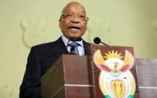 President Jacob Zuma delivered an update on several initiatives and programmes announced in his State of the Nation address at the Union Buildings in Pretoria on 11 August 2015. Picture: Reinart Toerien/EWN.